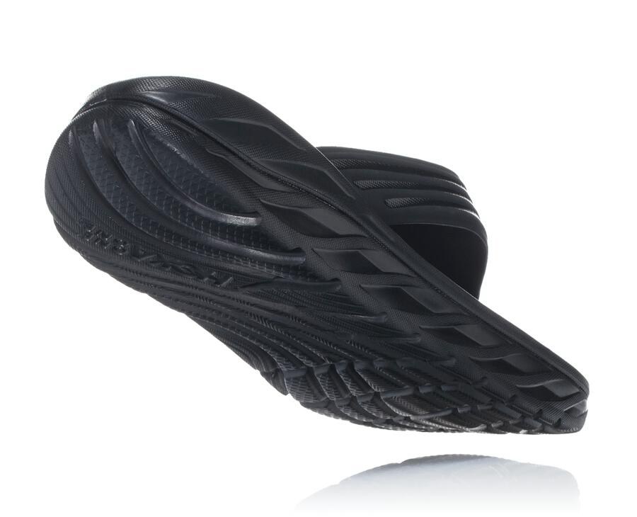 Sandals Mens - Hoka One One ORA Recovery Flip - Black - VJEXSBY-56